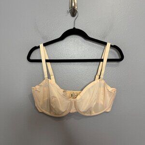 CUUP the balconette mesh bra in cream size 36G